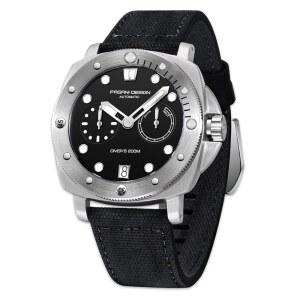 [미국배송] 파가니 디자인 1767 남성용 자동 시계 합성 사파이어 스테인리스 스틸 케이스 20바 방수 가죽 스트랩 캐주얼