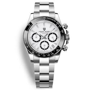 [미국배송] 파가니 디자인 PD1644 남성 U2019S 쿼츠 크로노그래프 시계 VK63 무브먼트 사파이어 크리스탈 레인보우 베젤 스테인리스 스틸 100M 방수 스포츠 손목시계