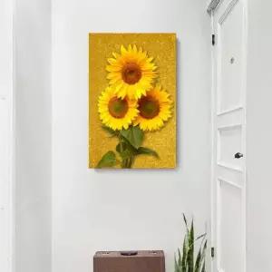 해바라기 액자 리치40X60 돈들어오는 현관 캔버스액자 프레임 원목액자 해바라기액자 거실액자