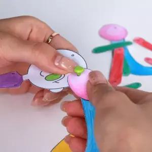 인형관절 컬러 종이고정 할핀 100P