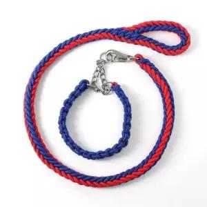 [반려] 로프줄 목줄+리드줄 트위스트 1.3m 대형견