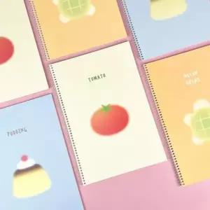 가볍고 섬세한 스위츠 원링노트 슬림 얇은 볼펜 스티커 일자