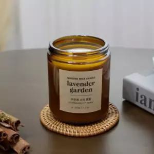 자캔들 식물성왁스 200g 소이캔들 양초 캔들 우든윅 아로마향