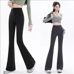 하이웨스트 부츠컷 기모 레깅스 겨울용 나팔 팬츠 스판 긴 바지 jnD7+7lze