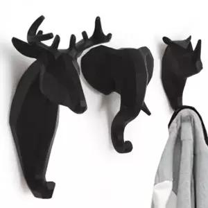 옷걸이 후크 동물헤드 헌팅트로피 벽걸이 블랙
