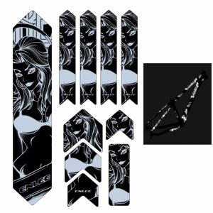 HUIOP 자전거 프레임 가드 반사 스티커 커버 산악 탈착식 프로텍터 접착 스크래치 방지 가드 도로