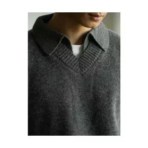 남친 니트 겨울 캐주얼 가을 투피스 북극 데일리 칼라넥 융털 가짜 머니풍 골지 스웨터 터틀넥 올드 다올4