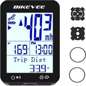 바이크비 GPS 속도계 및 주행 거리계 무선 컴퓨터 자동 시동/정지 백라이트 IPX7 방수 2.4인치 LCD