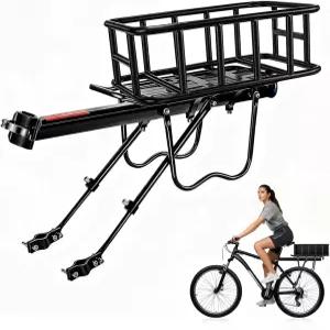 자전거 거치대가 있는 판센테 후방 바구니 165파운드 탈부착 가능한 헤비 듀티 알루미늄 반려견 동반 성인