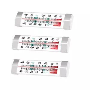 냉장고 및 냉동고 온도계 스테인리스 스틸 클립 방수 아날로그 큰 다이얼 정확하고 읽기 쉬운 주방