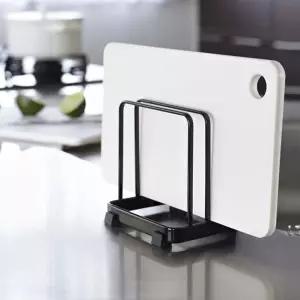 도마 정리함 홀더 랙 캐비닛 보관 또는 주방 카운터용 쿠키 팬 시트 굽기 블랙