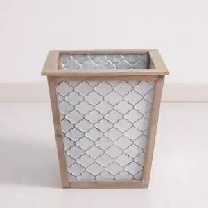 플라워트리 엔틱우드패턴 대형화분 32x33cm 조화 인테리어 장식