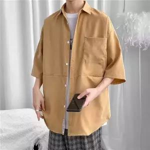 오버핏 남녀공용 체크셔츠 신상셔츠 남자남방 무지