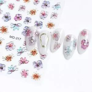 봄꽃네일스티커 수채화네일 생화네일 봄꽃 꽃네일스티커