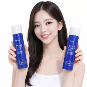 식물나라 워터프루프 선스프레이 SPF50+ PA++++ 100ml 2개입 자외선차단제 바디 얼굴용