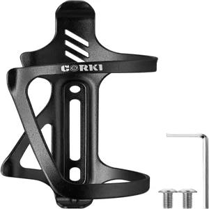 코키 사이클 왼쪽 로드 물병 케이지 및 산악 자전거용 사이드 엔트리 홀더 1팩 블랙알루미늄 합금