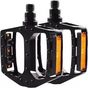 알루미늄 자전거 페달 플랫 리플렉터와 함께 9/16인치 스레드만 호환 경량