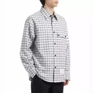 MUST IT_ 25FW 깅엄 체크 플란넬 4-바 오버사이즈 셔츠 MWL420A F0945 035)