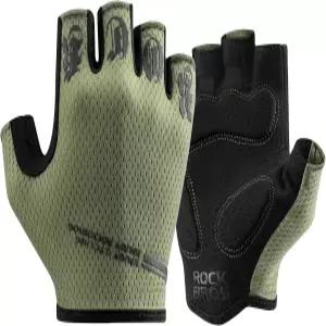 남성용 록브로스 사이클링 글러브 하프 핑거 통기성 자전거 운동용 충격 흡수 패딩