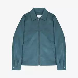 지이크 26SS 다크 그린 컬러 페이크 스웨이드 블루종 가죽 자켓 SSUMG52355837