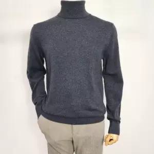 파렌하이트지이크 캐시미어 실크 터틀넥 니트 다크그레이_U12FL