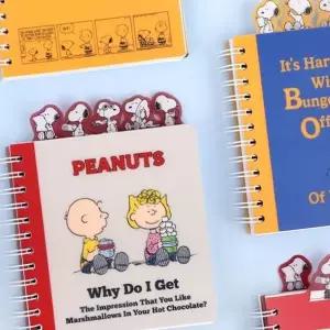 스누피 하드커버 인덱스 스프링 유선 노트 2P 연습장 작은메모장
