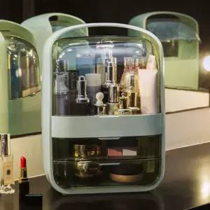 퓨어티 2단서랍 뚜껑 화장품정리함(26x36cm) (민트) 박스 보관케이스 화장대 메이크업 화장품함 여성함 장