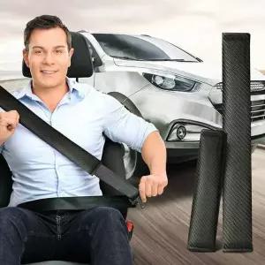 [셀러에이드]안전벨트 쿠션 커버 카본 보호대 2p