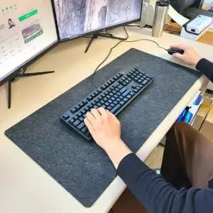 키보드 다크그레이 책상 장패드 매트 데스크 마우스장패드