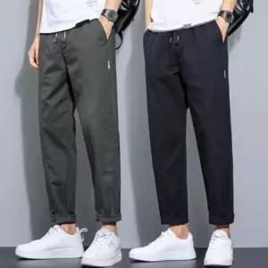 남성 허리 밴딩 롤업 캐주얼 데일리 빅사이즈 팬츠 바지면바지 트레이닝 청바지 슬렉스 남자밴 정장 조거