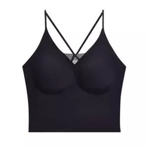 브라캡나시 크롭탑 심리스 이너 민소매 캐미솔슬립 노와이어 브라 내장 끈나시 나시 런닝 케미 메리야스 모