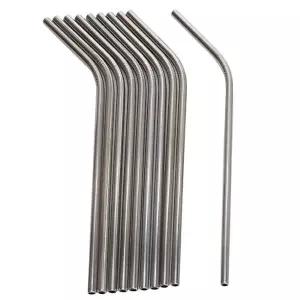 스텐레 트로우(곡선일자형) 10개테인리스스 디자인빨대 빨대틱 음료 테인리스 장식