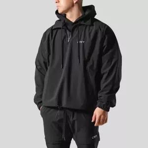 반집업 남자 아우터 점퍼 하이넥 긴팔 루즈핏 아노락트레이닝 바스락 반집 티셔츠 상의 빅사이즈 머슬 남성