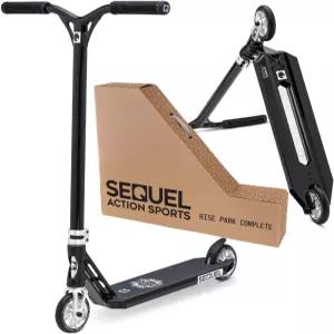 속편 라이즈 스턴트 스쿠터 - 알루미늄 프레임 110mm 휠 220파운드 무게 용량 8세용 프로 트릭 완성