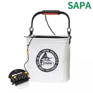 싸파 사각 솔 두레박 24cm 화이트 접이식 갯바위낚시싸파 휴대용 도구 편의 낚시용