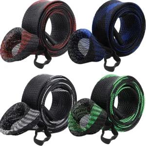 베오쿠도 막대 양말 낚싯대 슬리브 미끼 주조용 커버 탄력 스트랩이 있는