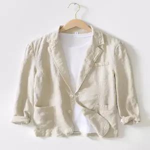 캐주얼 자켓 재킷 마 여름 얇은 블레이저 고온 환경한 남자 남성 비즈니스 린넨 리넨 정장 재킷으로 사계절