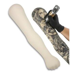 타이두 타투 소프트 실리콘 연습 팔, 하이 시뮬레이션 팔 스킨, 쉽게 색칠할 수 있는 방수, 1:1 내구성이 뛰어난 훈련 화이트