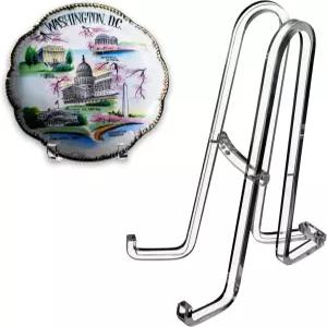 AMT 8인치 아크릴 접시 스탠드 - 그림 장식 책 사진 이젤용 디스플레이 프레임 홀더 1팩