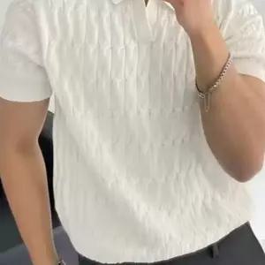 남성 카라 골지 니트 티셔츠 LD004 넥니트 스트라이프 배색 줄니트 캐주얼 브이 꽈배기