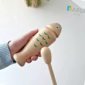 재롱잔치드럼 박자 타악기 맑은 청명한 목탁장난감 14.5cm 스님 부처님