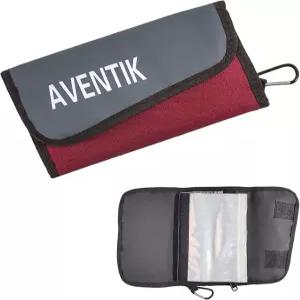 아벤틱 낚시 태클 정리함 케이스 소프트 미끼 바인더 플라스틱 스피너 정리 가능한 보관 포켓 다크 레드