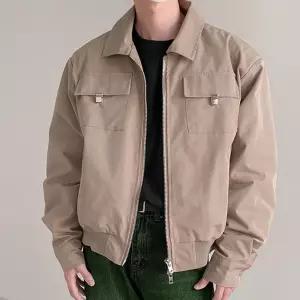 캐주얼한 오버핏 가슴 포켓 자켓 데일리 남자 점퍼남성 잠바 가을 청자켓 후리스 레트로 패딩 롱코 숏코 재