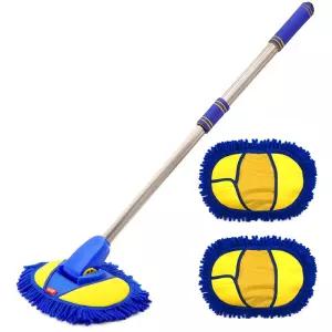 3S 세차밀대 용품 2단신축가능 B타입+추가걸레2개 자동차 극세사 용극 도구 워시미트 밀대봉 밀대 타올 마