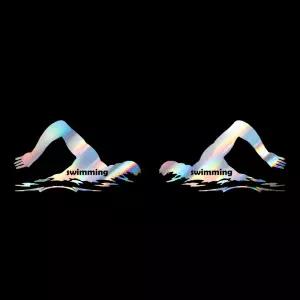 자동차 072 스위밍 포인트스티커 2개1세트특이한 인테리어 꾸미기 재미있는 레터링 익스 튜닝 차량 주유구