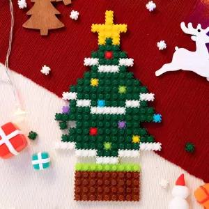 8mm 미니 디폼블럭 크리스마스 도안세트(LED트리)캐릭터키트 만들기