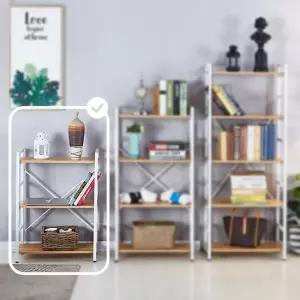 철제 책장 3단 인테리어 수납 선반 책꽂이