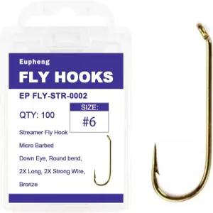 유풍 파리 낚시 바늘 100pc 팩 마이크로 철조망 고탄소강 청동 마른 곡선 님프 새우 캐디스 번파용으로