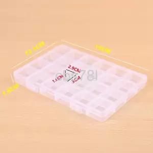  24개의 구획 플라스틱 상자 케이스 보석 구슬 보관 용기 공예 정리함