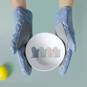 주방용 오븐 방열 장갑 조리 냄비 보호 도구 용품 미끄럼방지 단열 내열성 냄비용 용장갑 실리콘 소재 소품